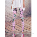 Fashion Sexy Womens Colorful Printed Pattern Legging Stretch Skinny girls in transparent leggings